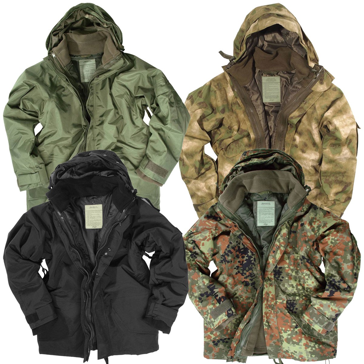 Chaqueta de protección contra la humedad con chaqueta de lana S-3XL US Army chaqueta de invierno chaqueta de lluvia MIL-TEC parka