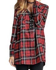 Women's Long Sleeve Plaid Active USA Size Large Shirt