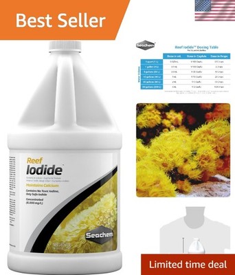 Reef Iodide Liquid 67.6oz - Restores Iodide Levels for Healthy Corals and Fish