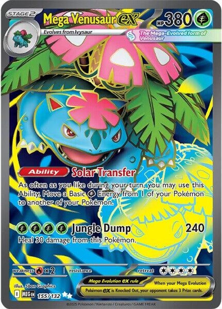 Pokemon Mega Venusaur ex 155/132 Mega Evolution NM EN