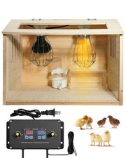 Chick Brooder Box with Heat Lamp, Automatic Temperature Control for Ducks