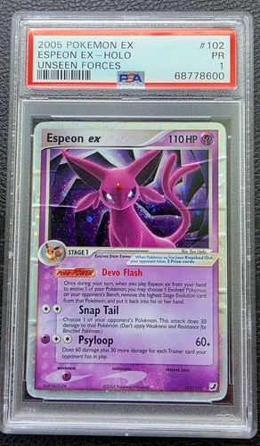 Espeon ex graded PSA 1 for sale on eBay