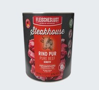 Fleischeslust Steakhouse Rind Pur | 6X 800G Hundefutter Nass