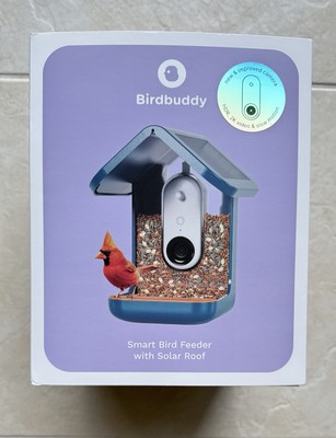 BRAND NEW! Bird Buddy Smart Bird Feeder With Solar Roof & Camera Solar Powered 
