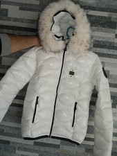 blauer Damen mit Fell und abnehmbarem Logo Gr. S-M- L-XL