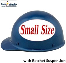 MSA Skullgard Small Cap Style with Ratchet Suspension Custom Metallic Blue