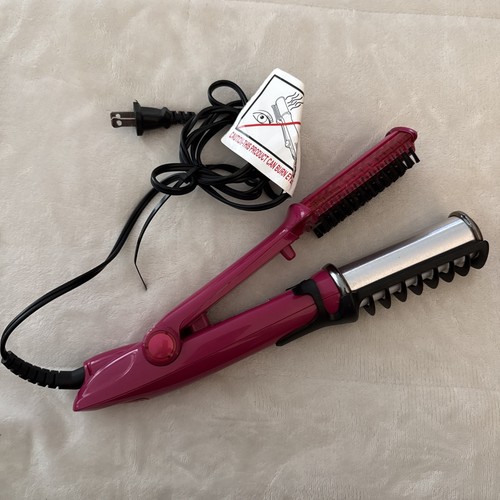 Instyler Rotating IS1001.1 Pink Hot Iron Hair Styler Brush 1.25"  Tested Works