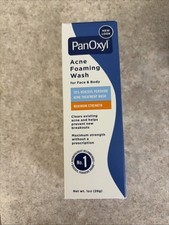 PanOxyl Acne Foaming Wash for Face Body 1 oz EXP 2006/11