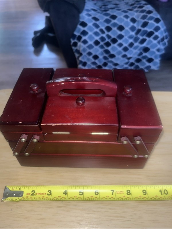 vintage singer sewing box wood
