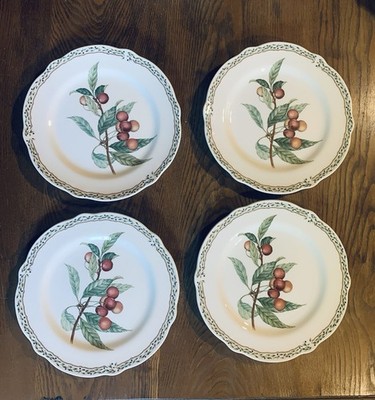 Set Of 4 NORITAKE ROYAL ORCHARD 8 1/2  Salad Plates 9416 PRIMACHINA  Japan AB