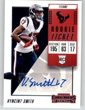 2018 Panini Contenders Rookie Ticket Autographs Vyncint Smith RC #331 HOU
