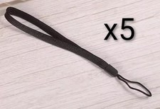 5 x Black Wrist Hand Lanyard Strap For Mobile Phone Cell Camera MP3 Keys Hanging