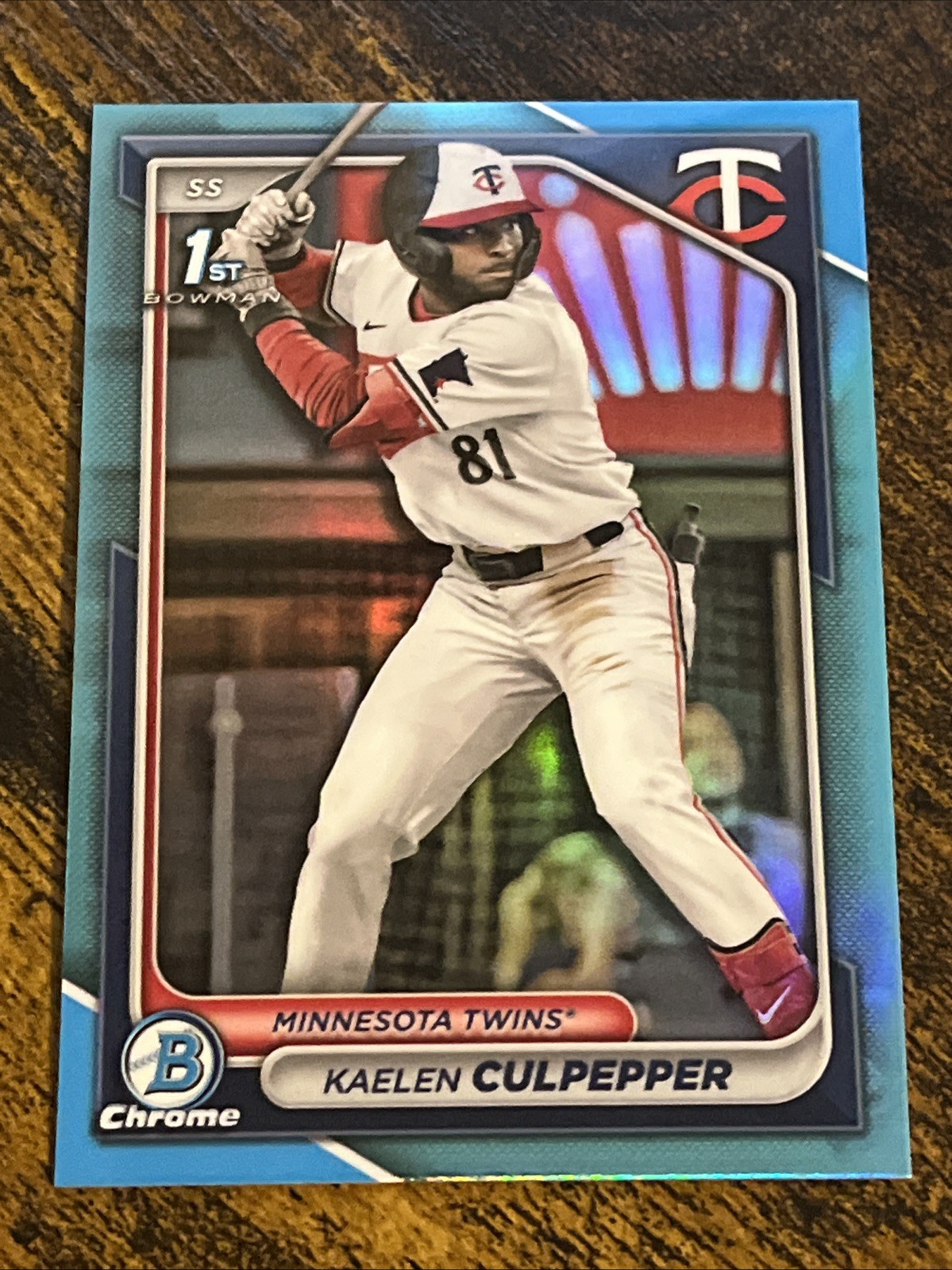 Kaelen Culpepper 2024 Bowman Draft Chrome 1st Sky Blue Refractor BDC-98