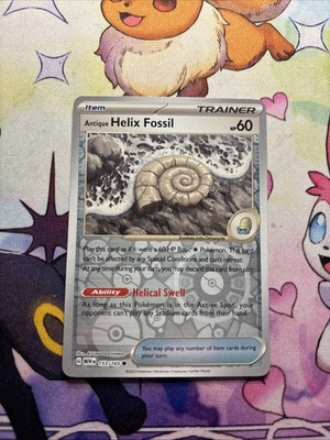 Antique Helix Fossil 153/165 Sv: Scarlet & Violet 151 Reverse Holo