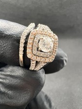 14k white and rose gold diamond engagement ring