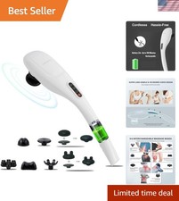 Cordless Handheld Back Massager w/Rechargeable 3200mAh Battery, 5 Speed and 5...