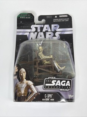 Star Wars Saga Collection #42 C-3PO (Ewok Throne) 3.75'' Figure Hasbro 2006