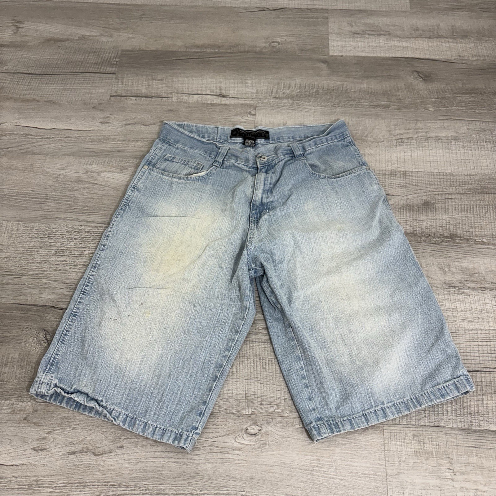 Y2K 2000s Southpole Light Blue Denim Baggy Skate Shorts Grunge Mens Size 36