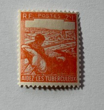 Timbre France 1945 - Anti-Tuberculose "R.F." 2F+1F Orange - Yvert n° 736 - Neuf