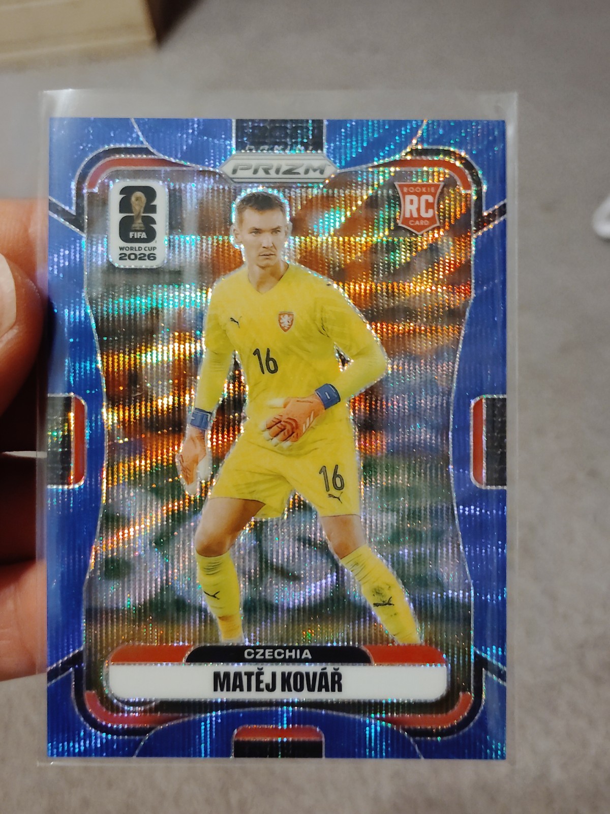 2026 Panini Prizm FIFA World Cup Matej Kovar RC Blue Wave 07/55 Czechia #479
