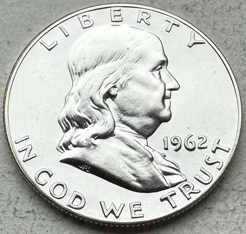 1962 Proof Franklin Half Dollar 90% Silver-INV#8515