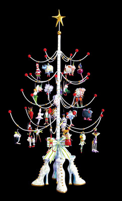Mackenzie Childs Patience Brewster 42'' Mini Ornaments Display Tree $825 New Box