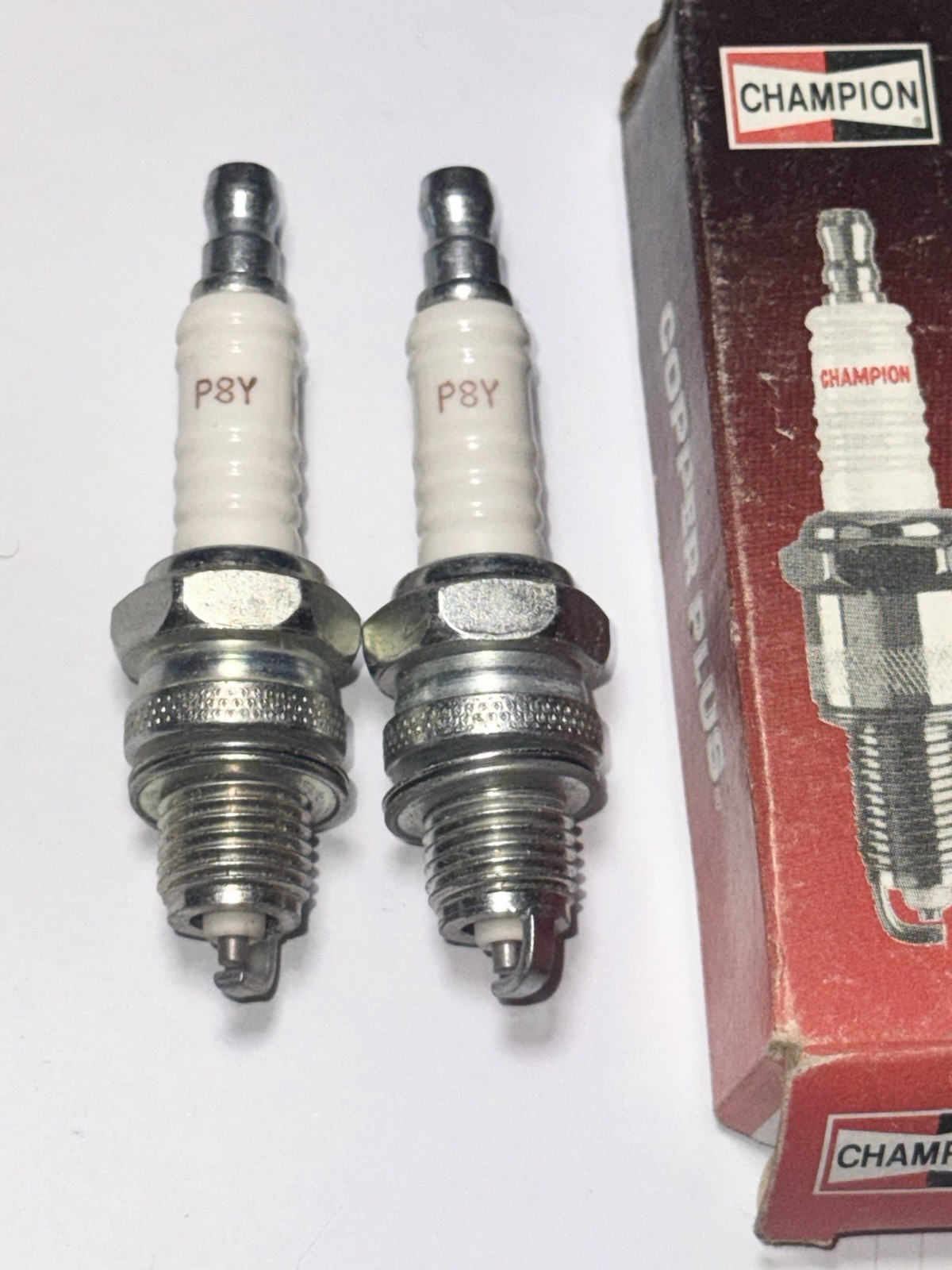 2 NEW OLD STOCK CHAMPION SPARK PLUGS 888 P8Y P-8Y ONLY ONE BOX
