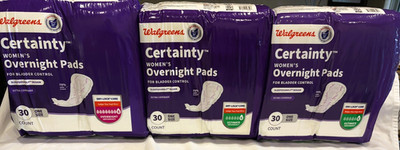  Walgreens Certainty Women's Overnight & Ultimate Bladder Control Pads - 3 pack
