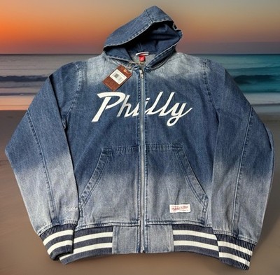 MITCHELL & NESS PHILADELPHIA PHILLIES M DENIM JACKET $160 RETAIL NWT NFL