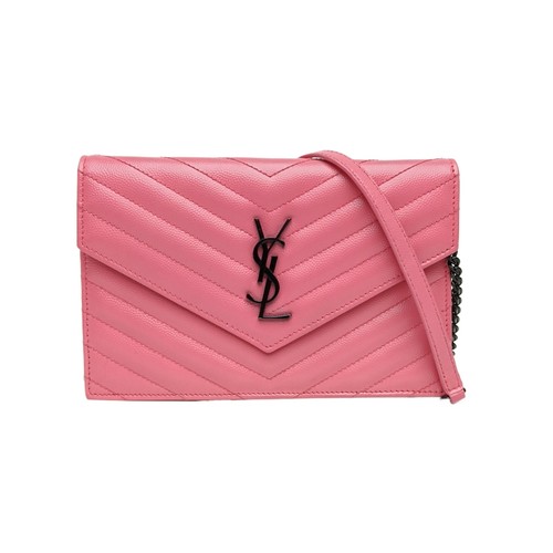 SAINT LAURENT CASSANDRA WOC Envelope Chain Bag Calfskin Crossbody Bag