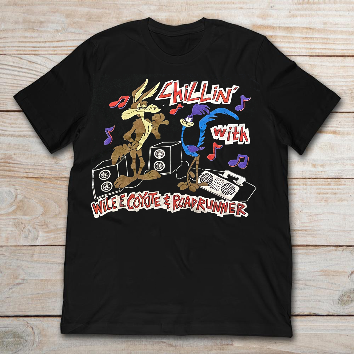 1994 Wile E. Coyote Road Runner Shirt Black S-4XL HNS606