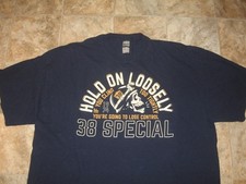 38 SPECIAL HOLD ON LOOSELY SQUELETTE MOTARD NOIR T-SHIRT HOMME 2XL