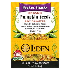 Pocket Snacks, Organic Pumpkin Seeds, Dry Roasted, 12 Packages, 1 oz (28.3 g) 336.00 per gallon