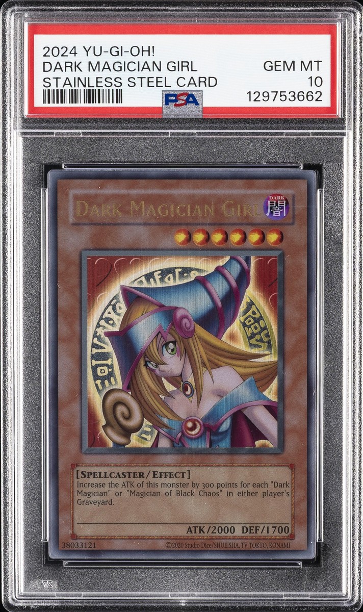 2024 YU-GI-OH! STAINLESS STEEL DARK MAGICIAN GIRL CARD DARK
