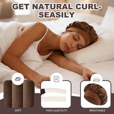 Heatless Curls Overnight Hair Care Set Jumbo Velvet Curlers to Sleep in Satin
