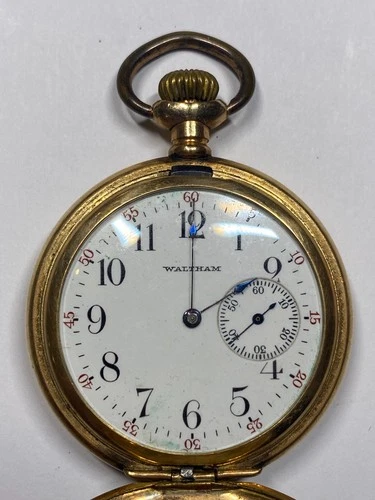 Antique WALTHAM 15 Jewels Gold Filled Pocket Watch Pre-Owned Doesn't Run #32-54