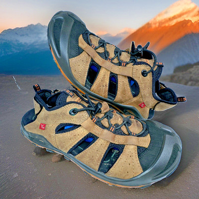 Ecco Terra Receptor Mens Size 45 EU 11 US Yak Leather Sandals