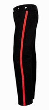 US Civil War Confederate Black Pants With 2.0 Inch Multicolor Trim All Sizes