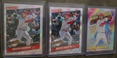 5 2020-26 BRYCE HARPER INSERT/PARALLEL CARD LOT TOPPS DONRUSS PHILLIES 