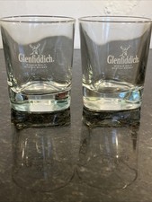 Glenfiddich Single Malt Whisky Glasses Triangular Base Tumblers Set of 2