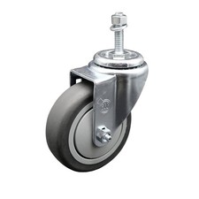 4 Inch Thermoplastic Rubber Wheel Swivel 3/8 Inch Threaded Stem Caster SCC