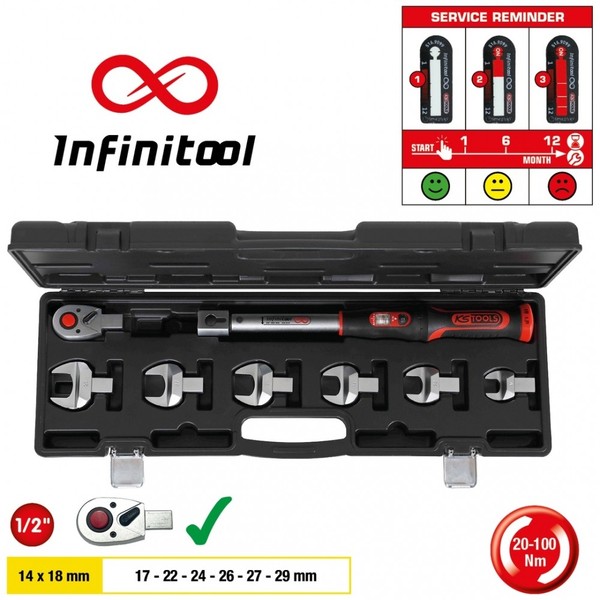 KS Tools 14X18 Mm Infinitool Einsteck-DrehmomentschlüSsel-Satz 20-100 Nm, 8-Tlg-image