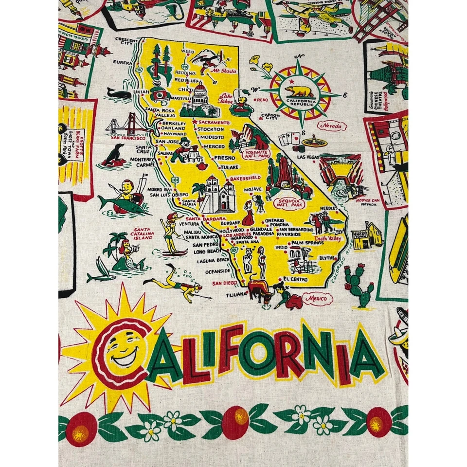 Vintage NOS California Muslin Tablecloth Collectible 1960-1970 - Image 3 of 4