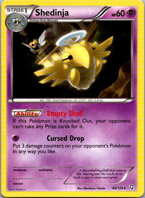 Shedinja 48/124 Rare Dragons Exalted Pokemon Lightly Played