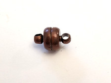 Brass Magnetic Clasp, Oval, Red Copper, 11x7mm, Hole 1.5mm - Qty 3 sets