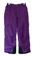 Kids Columbia Omni Heat Purple Ski Pants Size M Snow Omni Tech Adjustable EUC