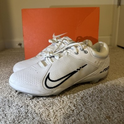 Size 11W-Nike Hyperdiamond 4 Elite White-Black Softball Cleats CZ5917-102