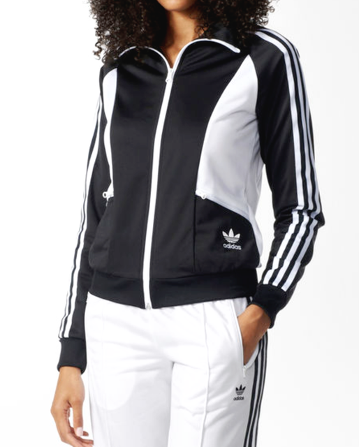 NWT ADIDAS ORIGINALS RARE SLIM-FIT TRACK JACKET Casual WOMENS Black White XS | eBay