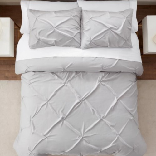 Serta Simply Clean Pleated Comforter Set in Grey-Size Full 7 pc set