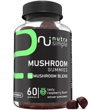 Mushroom Gummies, Lions Mane Supplement, Shiitake, Turkey Tail, Reishi